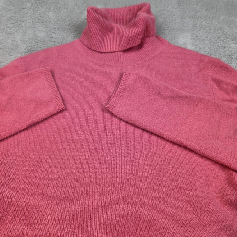 Charter‎ Club Cashmere Turtleneck Sweater Womens S 2-Ply Soft Knit Pullover Pink